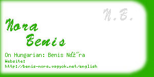nora benis business card